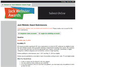 Desktop Screenshot of jackwebsterawards.com