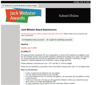 Tablet Screenshot of jackwebsterawards.com